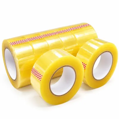OPP Tape 300 Yards per Roll, 3 kg Bundle of 6 Rolls, 3 mm Plastic Core (Clear / Opaque / Yellow)