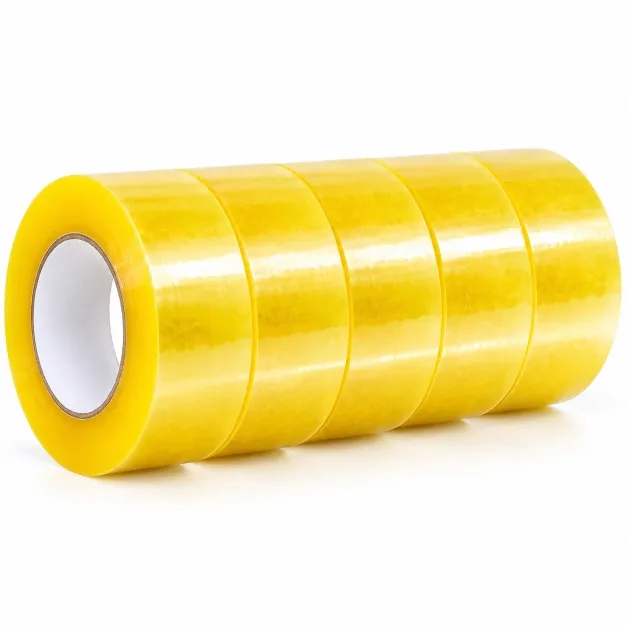 Băng keo trong, đục, vàng chanh cuộn 300Y, cây 3kg 6 cuộn, lõi nhựa 3mm
