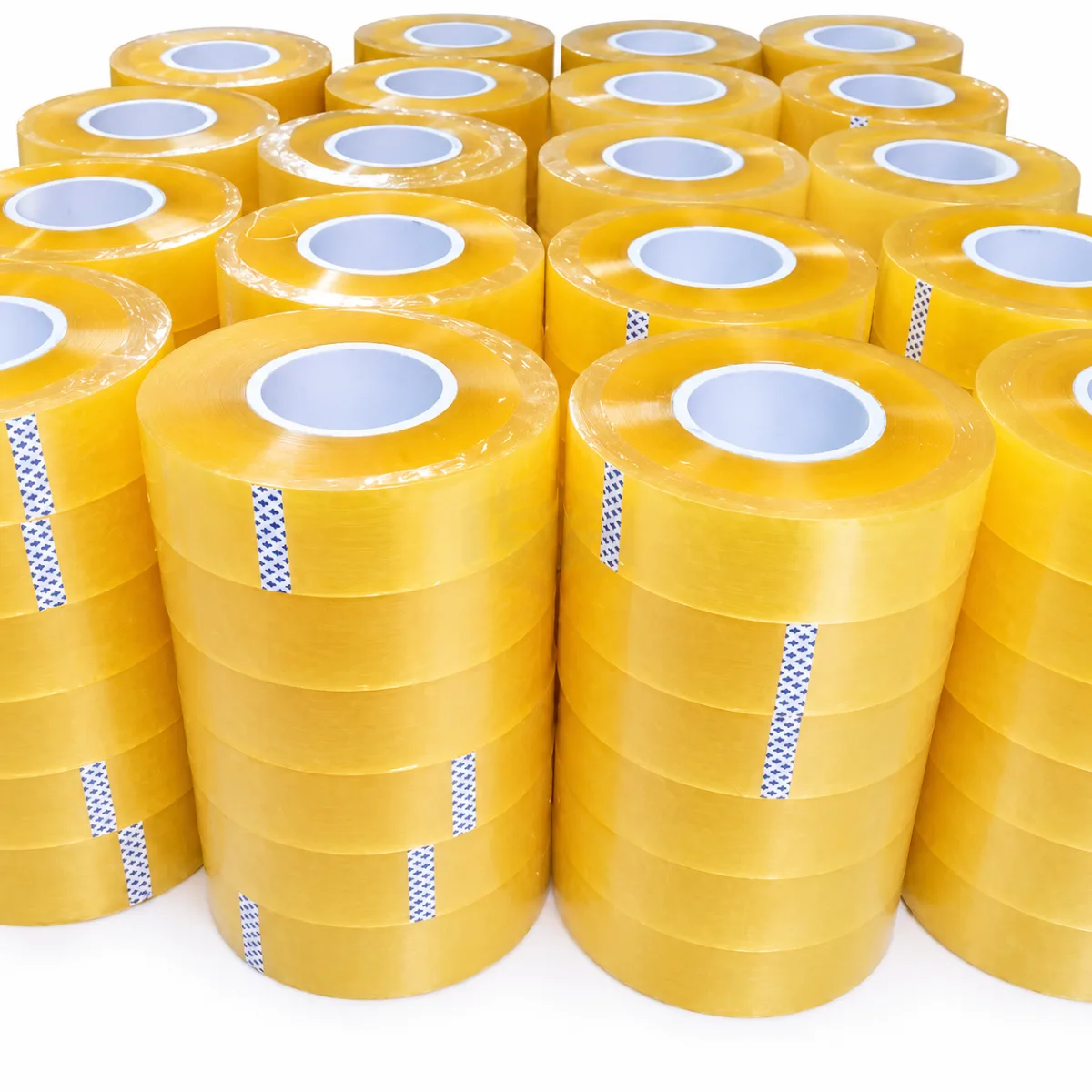 Băng keo trong, đục, vàng chanh cuộn 600Y, cây 6kg 6 cuộn, lõi nhựa 5mm